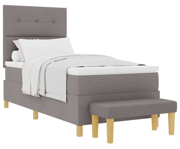 Postel s boxspringem s polštářem Taupe 200 x 80 cm textil 3344258