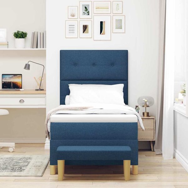 Postel s boxspringem s polštářem Modrá 200 x 80 cm textil 3344260