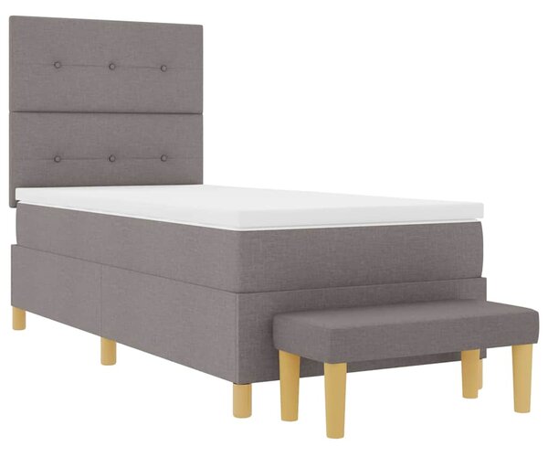 Postel s boxspringem s polštářem Taupe 200 x 80 cm textil 3344258