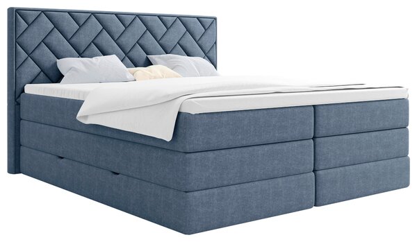 POSTEL BOXSPRING, 160/200 cm, tmavě modrá MID.YOU - Postele s úložným prostorem, Online Only