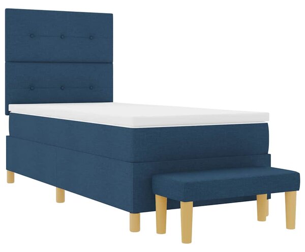 Postel s boxspringem s polštářem Modrá 200 x 80 cm textil 3344260