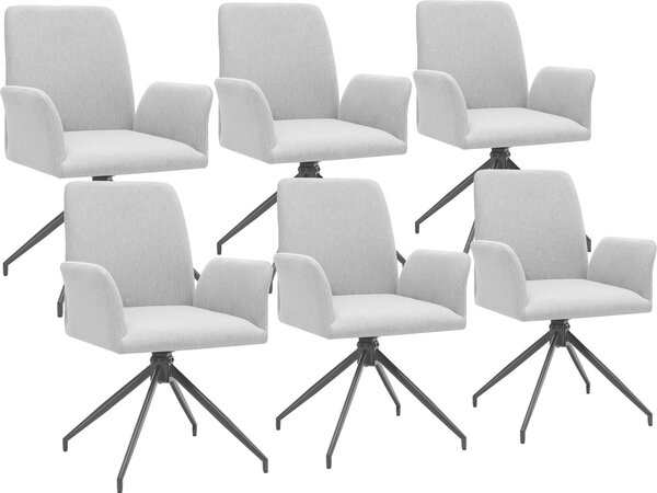 Tectake® Otočné křeslo Daya robustní tkaná látka, čalouněné 55,5 x 58 x 87 cm