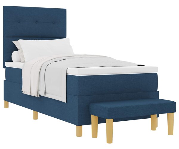 Postel s boxspringem s polštářem Modrá 200 x 80 cm textil 3344260