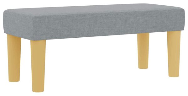 Postel s boxspringem s polštářem Světle šedá 190 x 90 cm textil 3344338