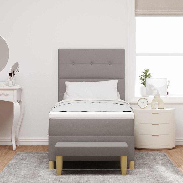 Postel s boxspringem s polštářem Taupe 200 x 80 cm textil 3344258