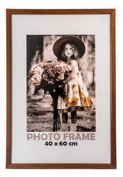 FANDY Dřevěný fotorámeček Bevel 40x60 3 tmavě hnědý