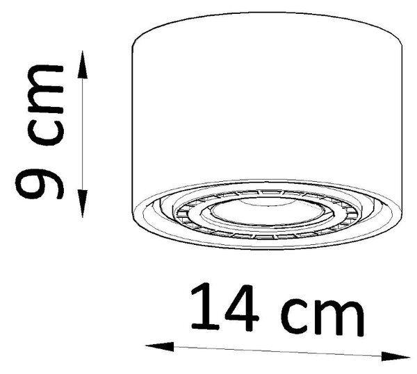 Sollux Lighting Stropní svítidlo BASIC 1 beton