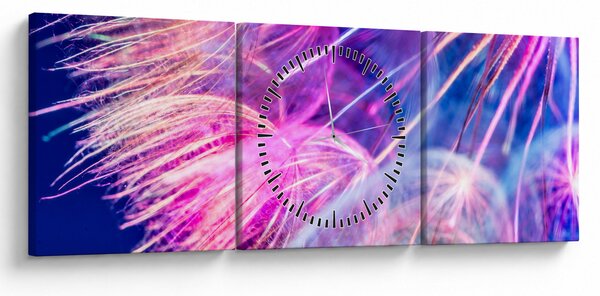 Obraz - Makro (s hodinami) (90x30 cm)