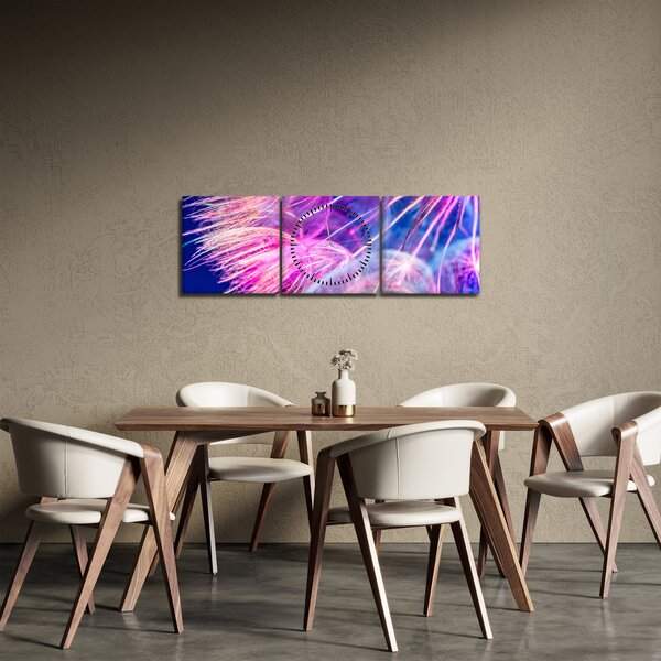 Obraz - Makro (s hodinami) (90x30 cm)
