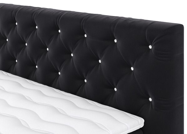 POSTEL BOXSPRING, 140/200 cm, černá MID.YOU - Jednolůžkové postele, Online Only