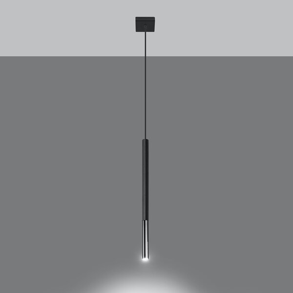 Sollux Lighting Závěsné svítidlo MOZAICA 1 černá/chromová