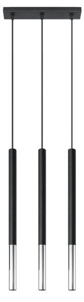 Sollux Lighting Závěsné svítidlo MOZAICA 3L černá/chromová