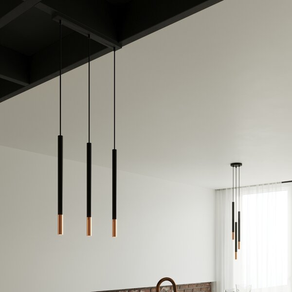 Sollux Lighting Závěsné svítidlo MOZAICA 3P černá/měď