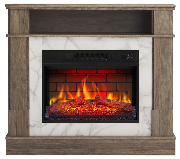 Elektrický krb ArtiFlame For Living AF23BS dub šedý – volně stojící krb s 3D efektem plamenů, LED osvětlením, 1,8 kW, do 30 m²