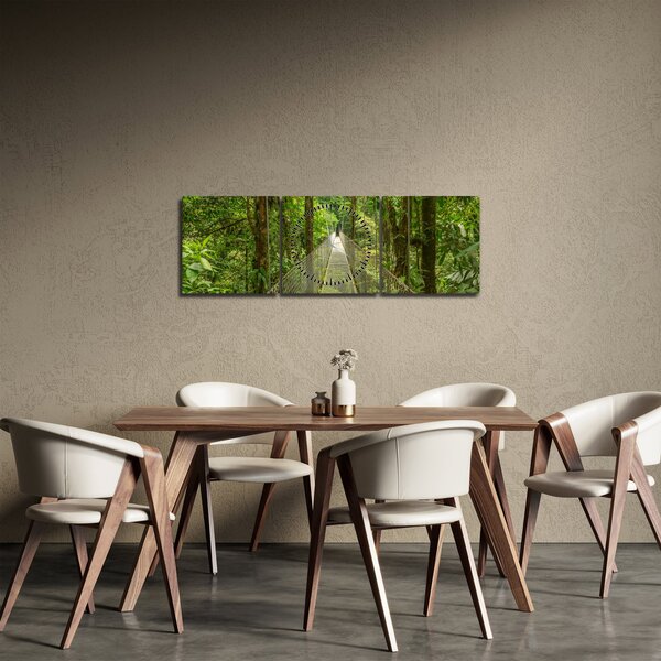 Obraz - Závěsný most (s hodinami) (90x30 cm)