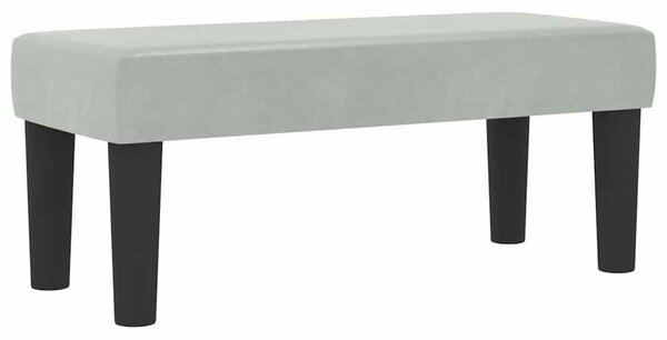 Postel s boxspringem s čelo Světle šedá 190 x 90 cm samet 3344546
