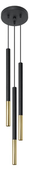 Sollux Lighting Závěsné svítidlo MOZAICA 3P černá/zlatá