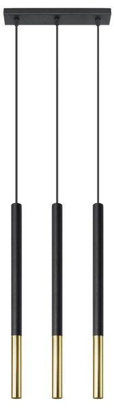 Sollux Lighting Závěsné svítidlo MOZAICA 3L černá/zlatá