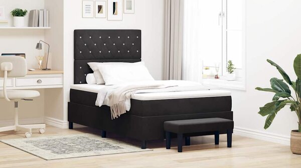 Postel s boxspringem s polštářem Černá 190 x 120 cm samet 3344434