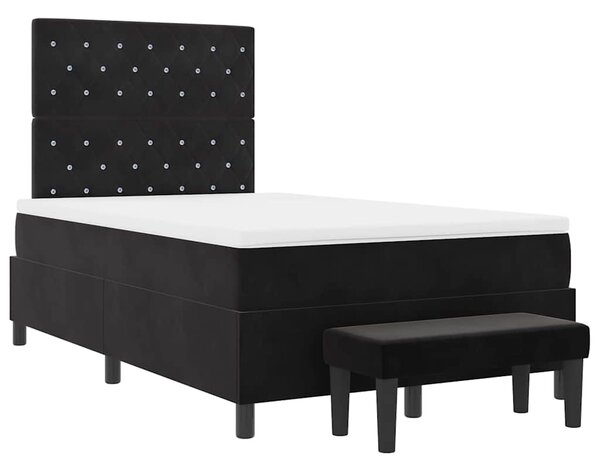 Postel s boxspringem s polštářem Černá 190 x 120 cm samet 3344434