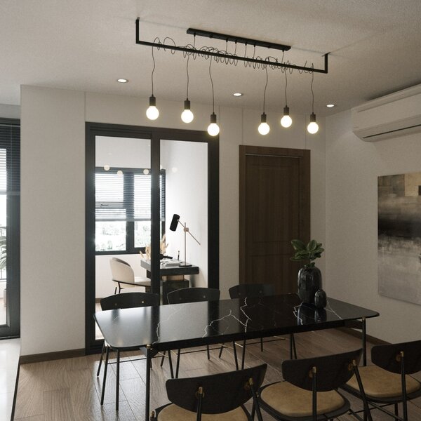 Sollux Lighting Lustr SALAMANCA 4 černý