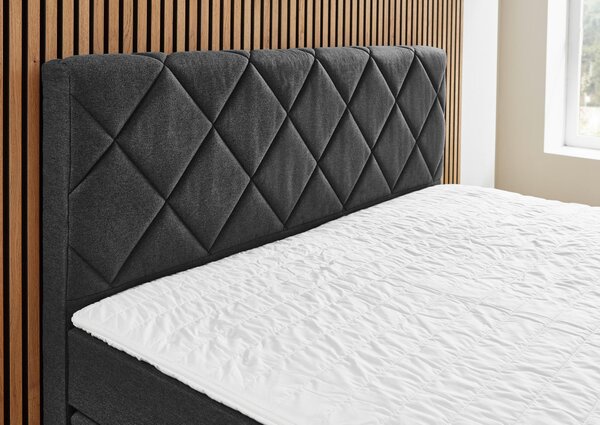 POSTEL BOXSPRING, 140/200 cm, antracitová Boxxx - Jednolůžkové postele, Online Only