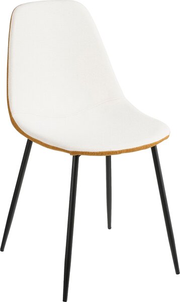 Slídové dekorace Jídelní židle Tallos - recyklovaný polyester - Off White, Ochre