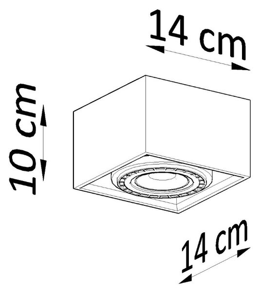 Sollux Lighting Stropní svítidlo QUATRO 1 přírodní dřevo