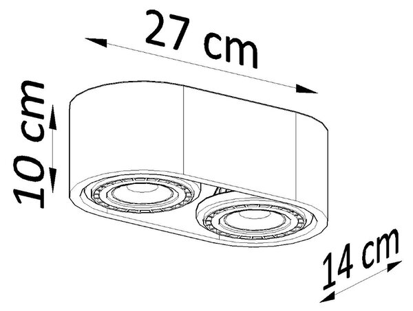 Sollux Lighting Stropní svítidlo BASIC 2 přírodní dřevo