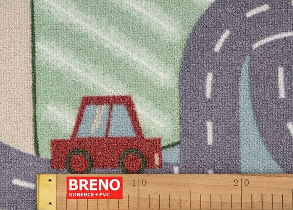Breno Kusový koberec SCANROAD 39 - silnice, 95x133 cm, Vícebarevné