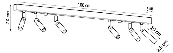 Sollux Lighting Stropní svítidlo EYETECH 6 bílé