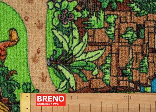 Breno Kusový koberec DINO WORLD 29 - svět dinosaurů, 95x133 cm, Vícebarevné