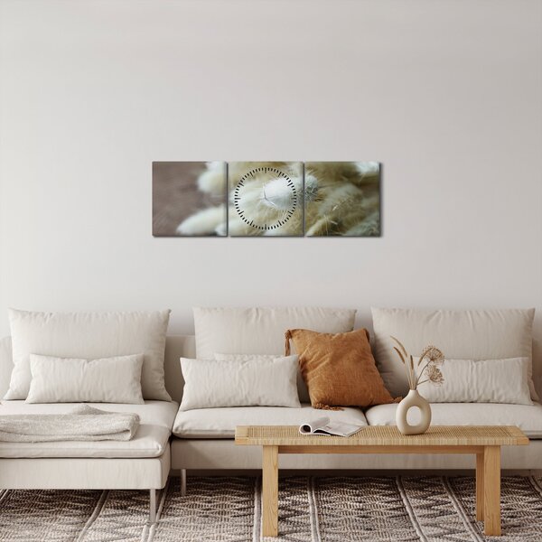 Obraz - Zaječí ocásek (s hodinami) (90x30 cm)