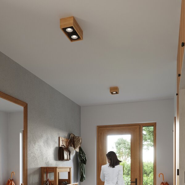 Sollux Lighting Stropní svítidlo QUATRO 2 přírodní dřevo