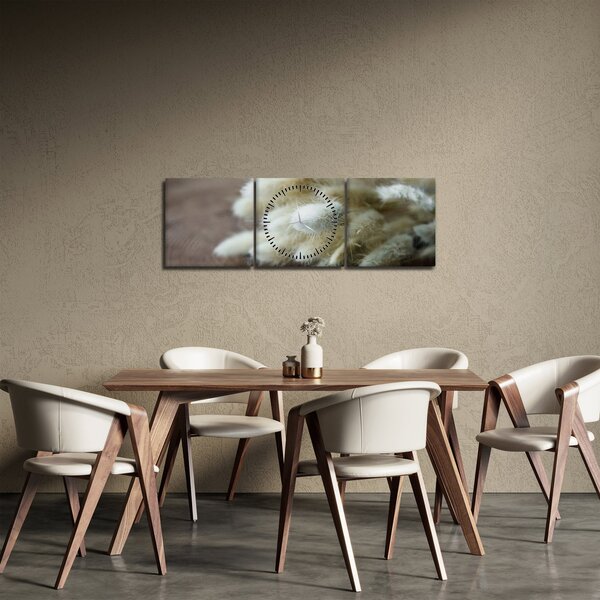 Obraz - Zaječí ocásek (s hodinami) (90x30 cm)