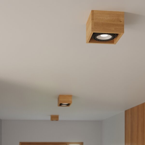Sollux Lighting Stropní svítidlo QUATRO 2 přírodní dřevo