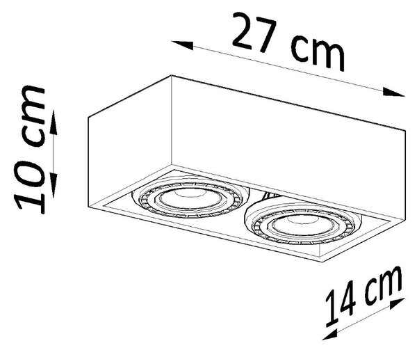 Sollux Lighting Stropní svítidlo QUATRO 2 přírodní dřevo