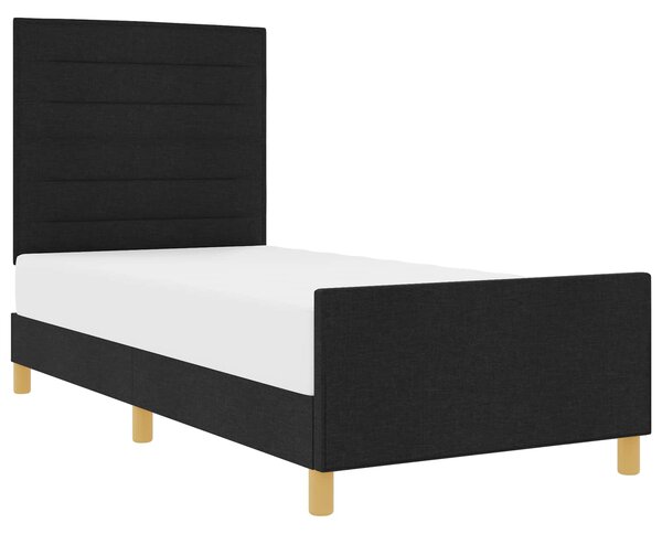 Rám postele s čelo Černá 80 x 200 cm textil 3344608