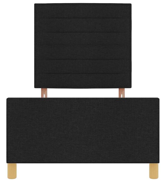 Rám postele s čelo Černá 80 x 200 cm textil 3344608