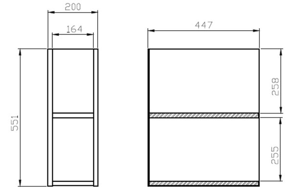 Cersanit Moduo skříňka 20x44.7x55.1 cm dub K116-020