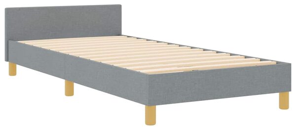 Rám postele s čelo Světle šedá 80 x 200 cm textil 3344683