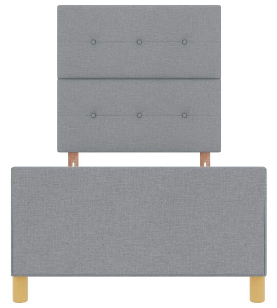Rám postele s čelo Světle šedá 80 x 200 cm textil 3344683