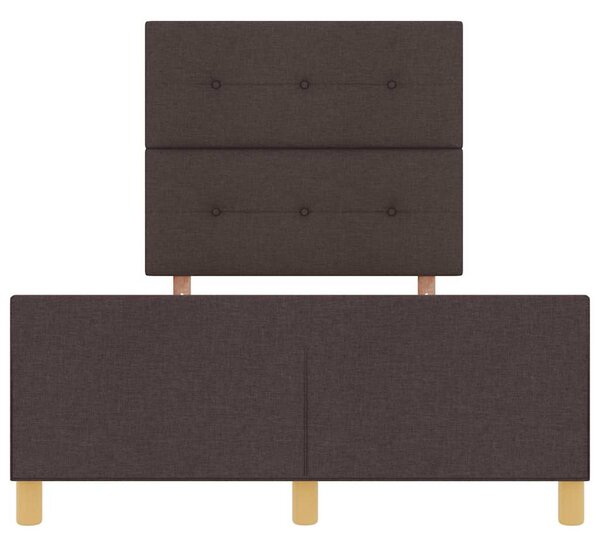 Rám postele s čelo Tmavě hnědá 120 x 190 cm textil 3344714