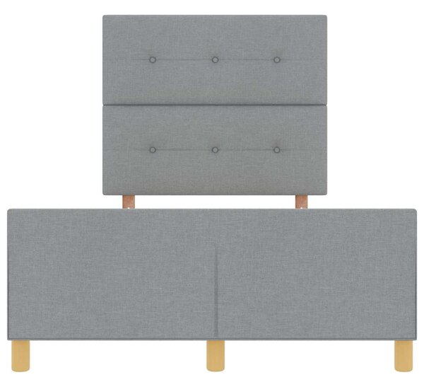Rám postele s čelo Světle šedá 120 x 200 cm textil 3344718