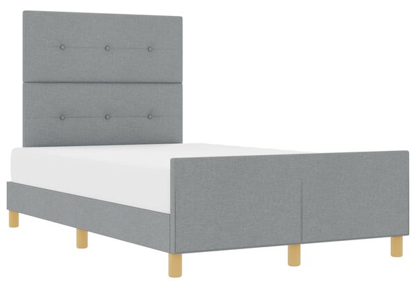 Rám postele s čelo Světle šedá 120 x 200 cm textil 3344718