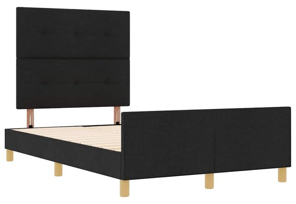 Rám postele s čelo Černá 120 x 200 cm textil 3344720