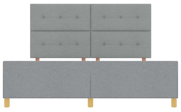 Rám postele s čelo Světle šedá 180 x 200 cm textil 3344746