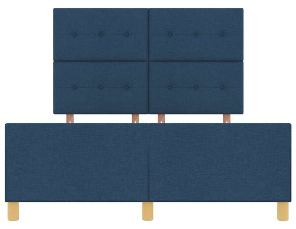 Rám postele s čelo Modrá 140 x 190 cm textil 3344731