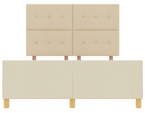 Rám postele s čelo Krémová 140 x 190 cm textil 3344730