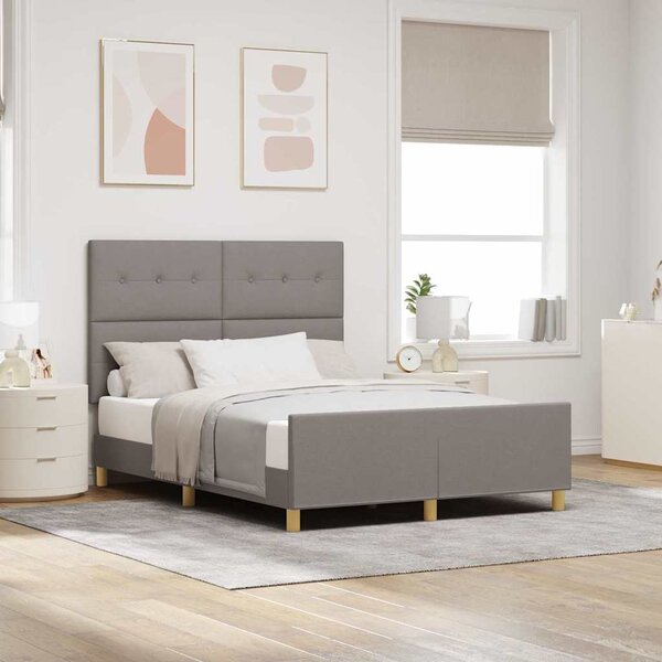 Rám postele s čelo Taupe 140 x 190 cm textil 3344729